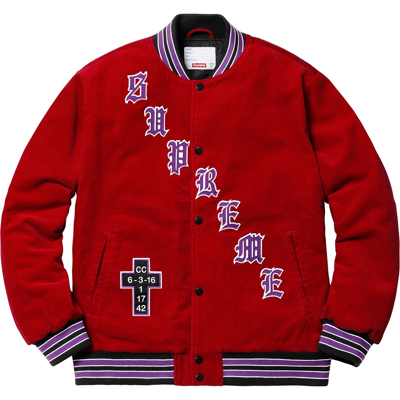 Old English Corduroy Varsity Jacket view 4